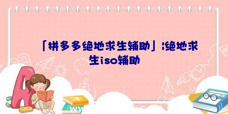 「拼多多绝地求生辅助」|绝地求生iso辅助